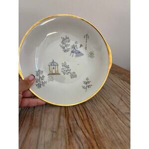 Vintage Winterling Bavaria Germany 8" Decorative Plate #56 with Gold Trim